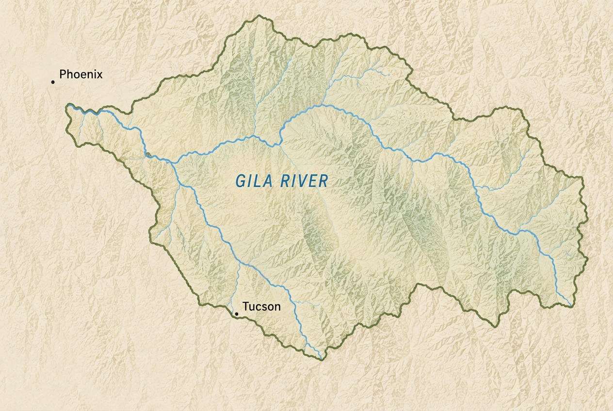 Map of the Gila River watershed