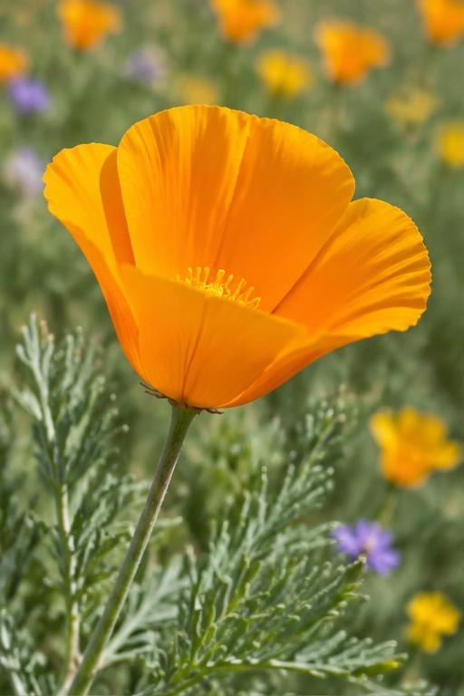 Illustrative portrait of California poppy